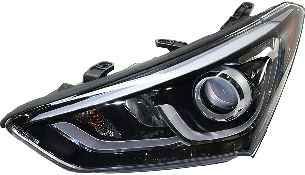 [HY2502205] LT Headlamp assy composite HYUNDAI SANTA FE SPORT 2017-2018: Halogen; Projector Type; w/LED