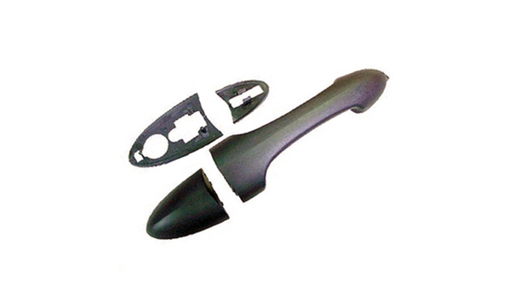 LT Front door handle outer FORD FOCUS 2000-2007 except SVT; black; includes bezel & pad 