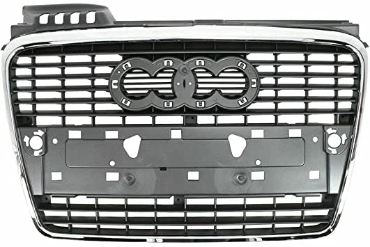 [AU1200112] Grille assy AUDI A4 2007-2009 Info: CABRIO; w/o S-Line Pkg; Silver-Gray; w/Chrome Frame