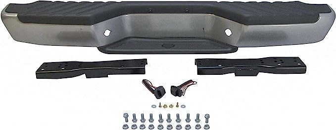 Rear bumper face bar NISSAN FRONTIER 1998-2004: Includes Brackets & Pads; Black 