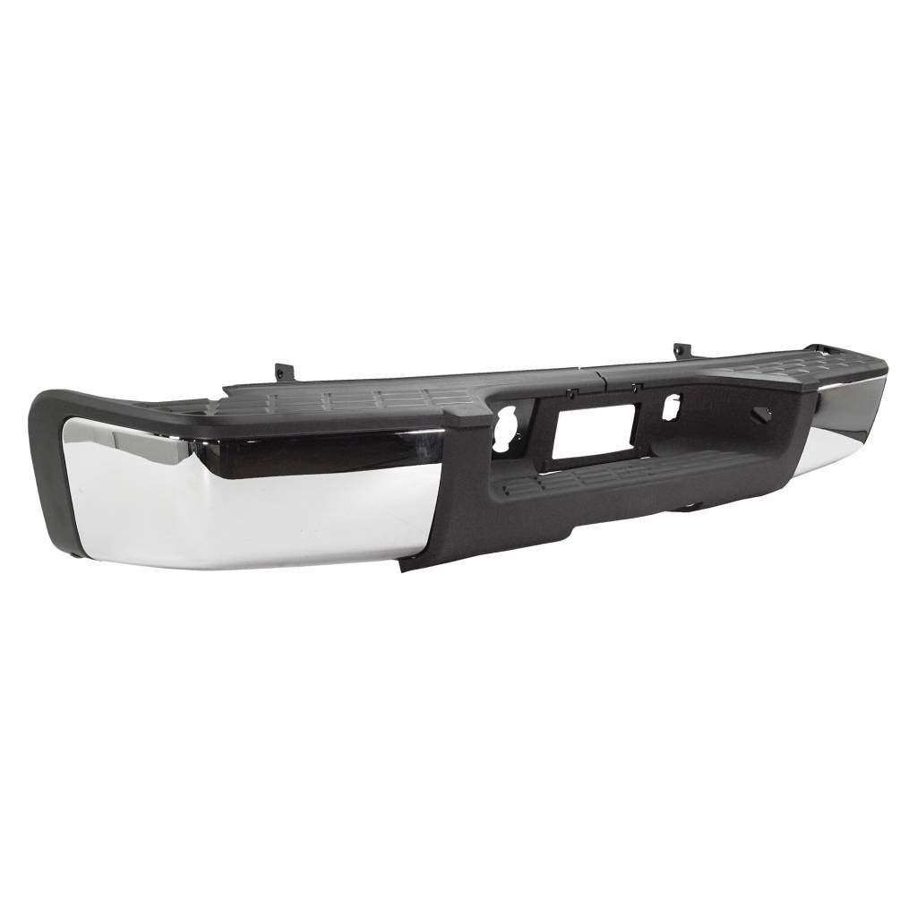 Rear bumper assembly GMC SIERRA & SILVERADO 2009-2013 ;w/o Rear Object Sensors; Chrome