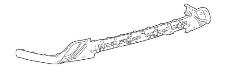 Rear bumper cover support TOYOTA HIGHLANDER 2020-2024; Exc HYBRID; w/o Towing Hitch; Lower Extension 