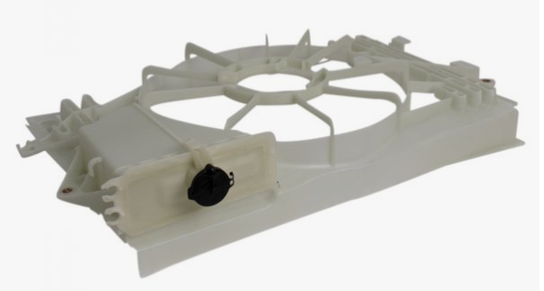 Radiator fan shroud TOYOTA COROLLA 2003-2008; includes reservoir