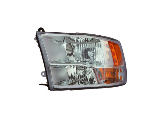 LT Headlamp assy composite RAM 1500 2013-2018 Halogen; w/o Daytime Running Lamps; Chrome 