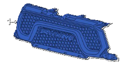 Grille assy RAM 1500 2019-2022; REBEL; Grille Texture Kit