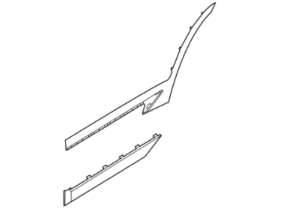 [87732-Q5000] RT Rear door molding lower KIA SELTOS 2021-2024