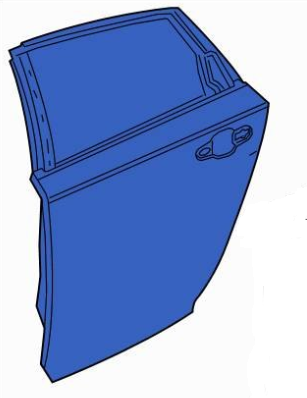 [67550-TVA-325ZZ] LT Rear door shell HONDA ACCORD 2018-2022; sedan