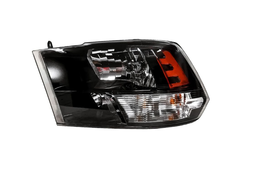 LT Headlamp lens/housing RAM 1500 2015-2018 Halogen; Std Type; Black Bezel 