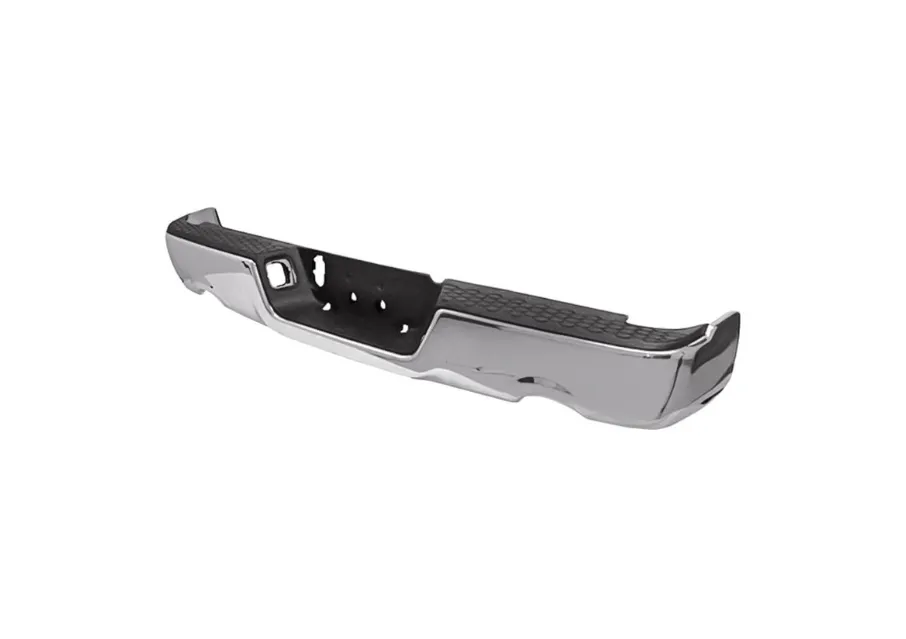 Rear bumper assembly DODGE RAM 1500 2009-2010 w/Dual Exh; w/o Parking Sensor; w/Lic/Lamps; Chrome; see notes Value Line