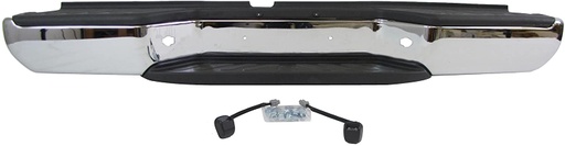 [NI1103114] Rear bumper assembly NISSAN FRONTIER 2005-2019: Chrome;  w/License Lamps; Upper/Center Pad; w/o Park sensors