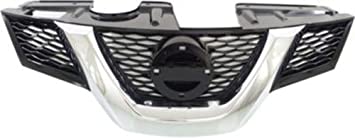 [NI1200258] Grille assy NISSAN ROGUE 2014-2016: S|SV; w/o Premium Pkg; w/o Camera Hole; Black/Chrome