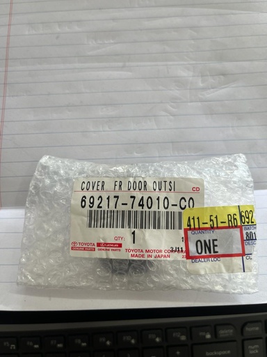 [69217-74010-C01] LT=RT Front outer handle CAP TOYOTA  SIENNA 2011-2017