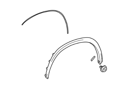 [LX1790110] LT Rear wheel opening molding LEXUS NX250 2022-2024; On Door; Black