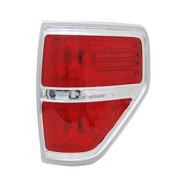 RT Taillamp lens/housing FORD F-150 2009-2014: Styleside; except FX2; Chrome
