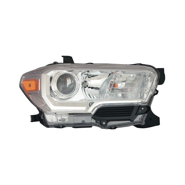 RT Headlamp assy composite TOYOTA TACOMA 2016-2018 Info: Halogen; w/o LED DRL; w/o Fog Lamps; Chrome Bezel