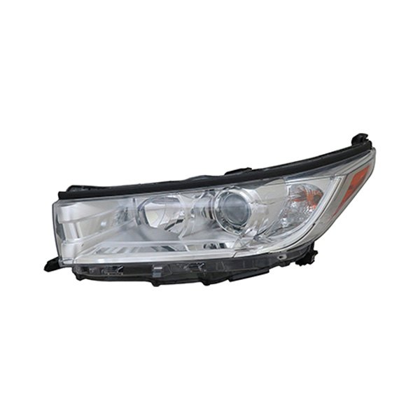 [TO2502251] LT Headlamp assy composite TOYOTA HIGHLANDER 2017-2019: LE|LE PLUS|XLE; w/o LED DRL; Chrome