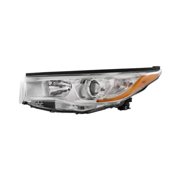 LT Headlamp assy composite TOYOTA HIGHLANDER 2014-2016: w/o Auto High Beam; Chrome
