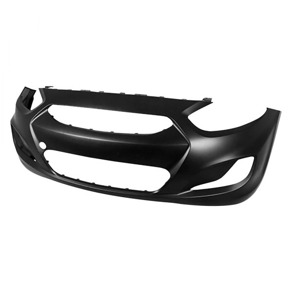 Front bumper cover HYUNDAI ACCENT 2014-2017 prime; with lip holes