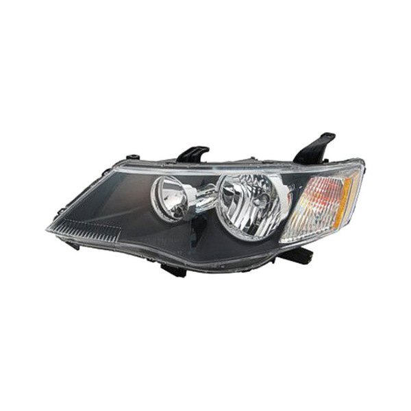 LT Headlamp MITSUBISHI OUTLANDER 2007-2009 Halogen; Mattek Bezel