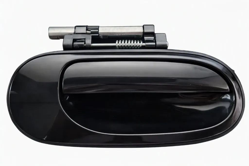 RT Rear door handle outer NISSAN SENTRA 2000-2006; flat/smooth black; w/o line