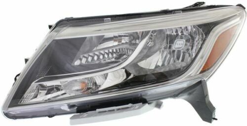 LT Headlamp assy composite NISSAN PATHFINDER 2013-2019: Halogen; Black Bezel; Chrome Trim