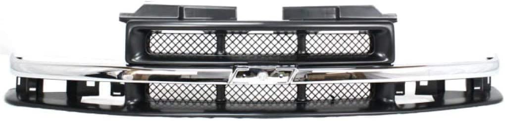 Grille assy CHEVROLET S10 /BLAZER 1998-2004 Info: grey w/bright molding