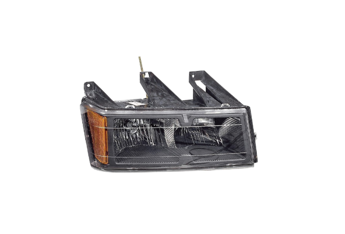 RT Headlamp assy composite CHEVROLET COLORADO 2004-2012 w/black bezel; except Extreme 