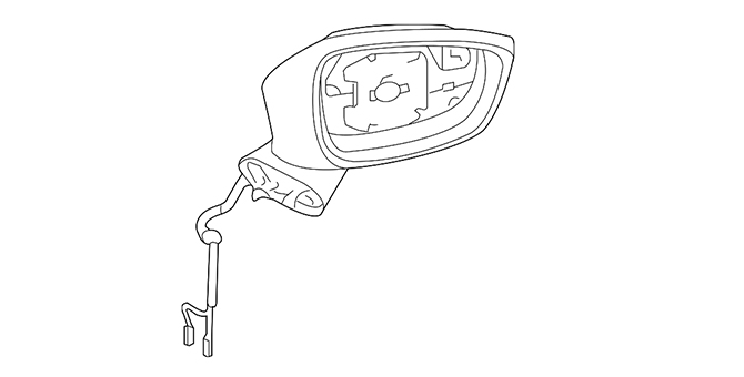 [87940-1A110T] RT Mirror outside rear view TOYOTA COROLLA 1984-1987