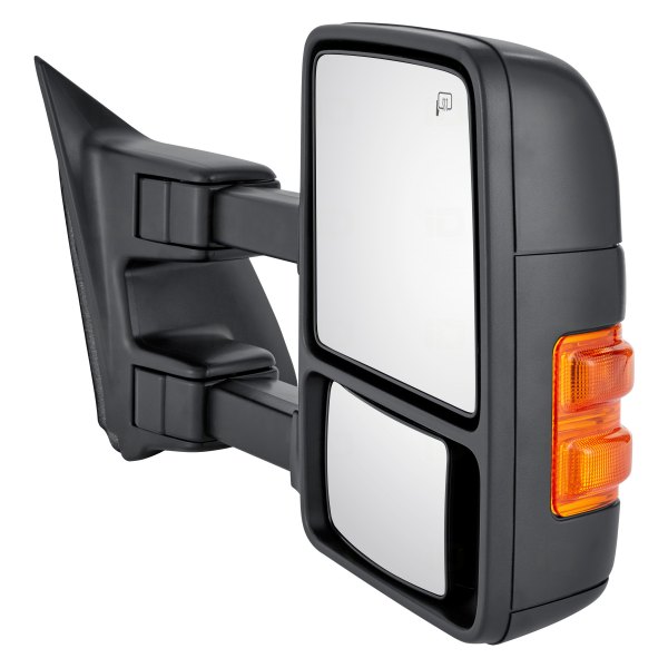 [FO1321401] RT Mirror outside rear view FORD F-250 SUPER DUTY 2011-2012; Power; Heated; Man Telescoping; w/Signal & Clearance Lamp; Textured