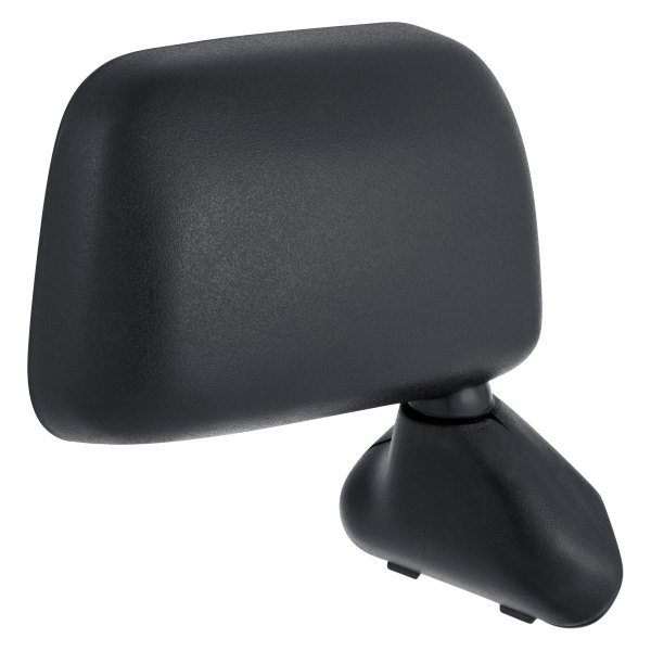 RT Mirror outside rear view TOYOTA PICKUP 1989-1995; door mount foldaway; w/vent window; w/single glass mirrors; black