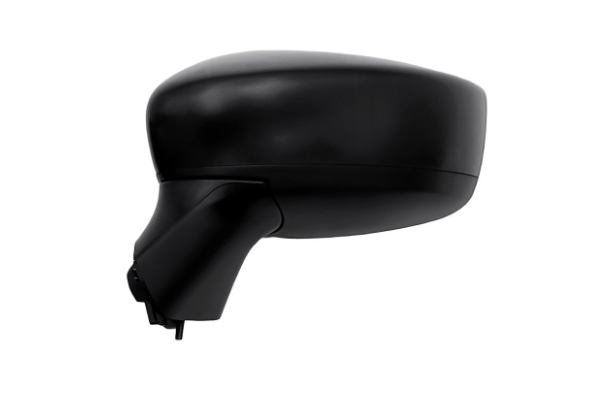 LT Mirror outside rear view NISSAN VERSA 2020-2024 S; Non-Heated; w/Cover; Textured; see notes 