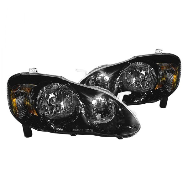 [TO2505112] Headlamp performance set TOYOTA COROLLA 2003-2008; performance styled; w/black bezel