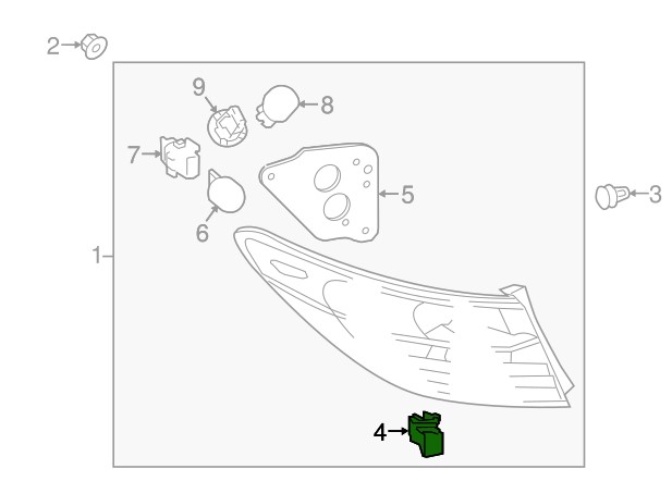 [52562-06130] LT=RT Tail lamp retainer clip TOYOTA CAMRY 2012-2017