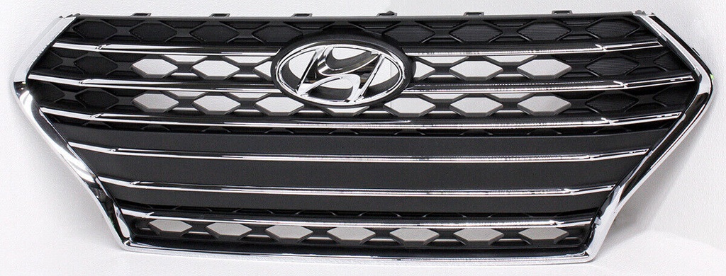 Grille HYUNDAI ACCENT 2018-2022: Sedan w/o Collision Warning; Chrome Bars GL|L|LE|