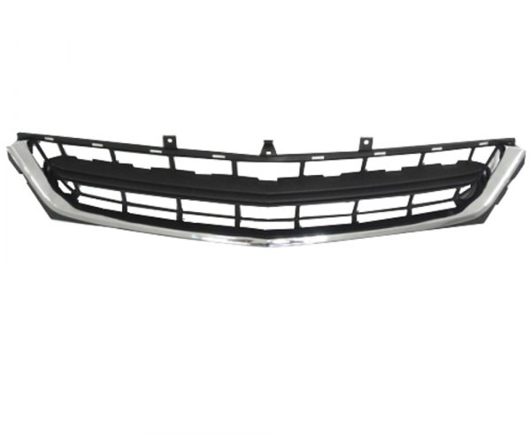 FRONT BUMPER GRILLE CHEVROLET IMPALA 2014-2020; (LS|LT|ECO; DARK GRAY; W/CHROME MLDG)