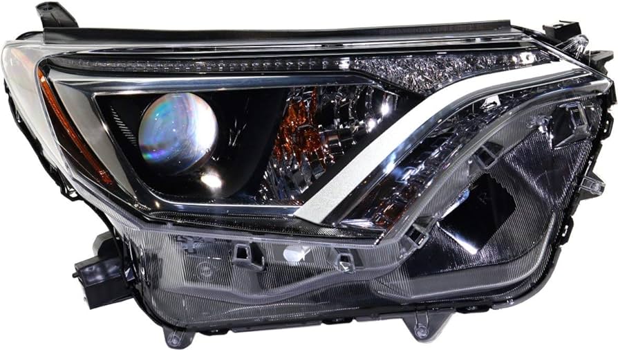 RT Headlamp assy composite TOYOTA RAV4 2016-2018 Halogen; North America Built; w/o Black Bezel 