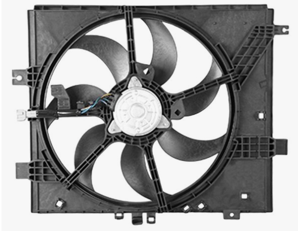 Radiator cooling fan assy NISSAN VERSA NOTE 2014-2019; 4 Speed Automatic trans. or Manual trans. S|SR