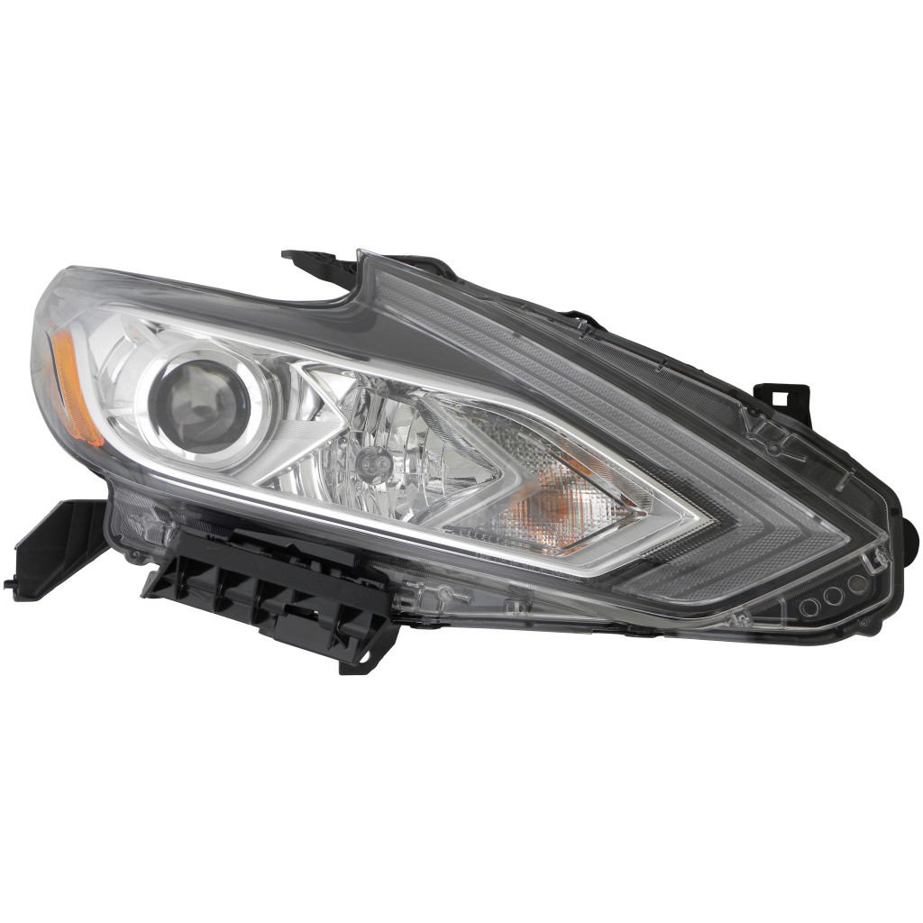 RT Headlamp assy composite	NISSAN ALTIMA 2016-2018: Sedan; Halogen; w/o LED DRL; Chrome Bezel