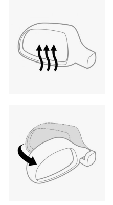 LT Mirror outside rear view NISSAN VERSA 2023-2024; SV; Heated; w/o Signal Lamp; w/Cover