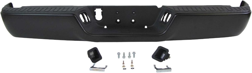 [CH1103120] Rear bumper assembly DODGE RAM 1500 2009-2010 w/o Parking Sensor; w/o Dual Exh; w/Lic/Lamps; PTM; see notes