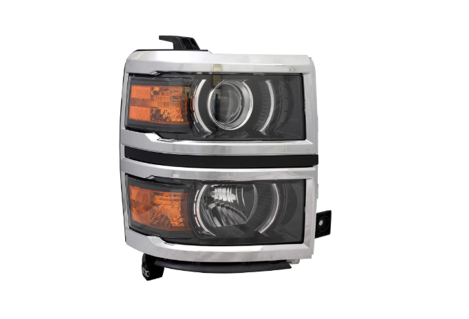 RT Headlamp assy composite CHEVROLET SILVERADO 1500; 2014-2015 HIGH COUNTRY|LTZ; Projector Type 