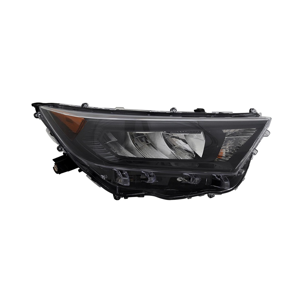 [TO2503274V] RT Headlamp assy composite TOYOTA RAV4 2019-2022: LE; North America Built; Black Bezel Value Line