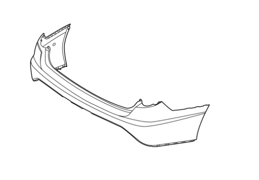 [HY1100284] Rear bumper cover HYUNDAI SONATA 2020-2023 YBRID BLUE|HYBRID SEL; w/o Park Assist; Korea Built; prime