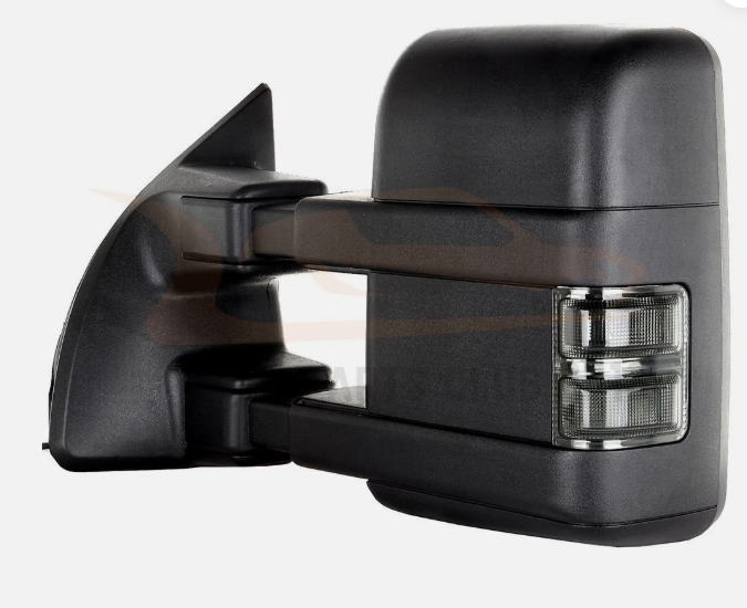 LT Mirror outside rear view FORD F-250 SUPER DUTY 2008; Power; Heated; Manual Telescoping; w/Signal & Clearance Lamp
