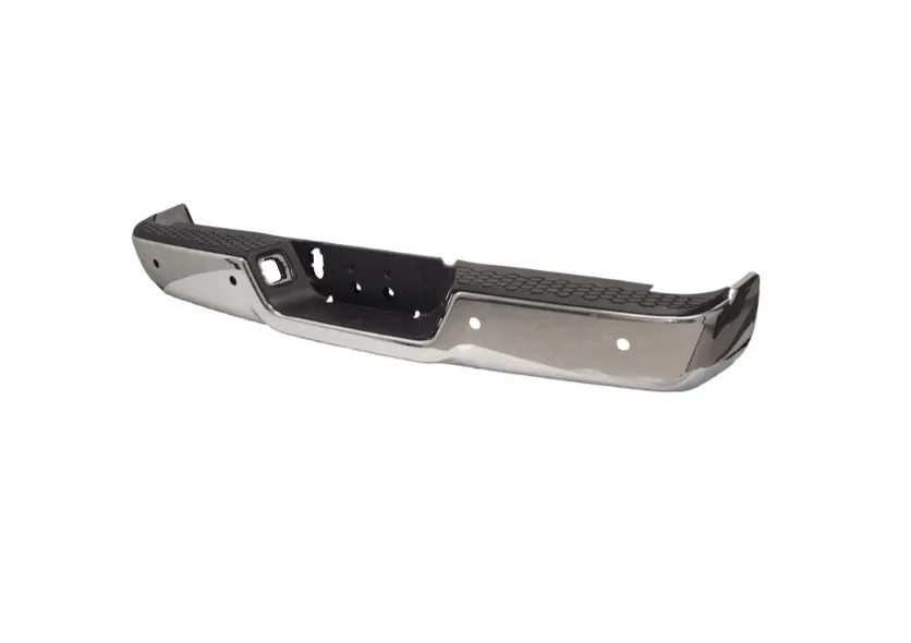 [CH1103122V] Rear bumper assembly RAM 1500 2009-2024 w/o Dual Exh; w/Parking Sensor; w/Lic/Lamps; Chrome; see notes Value Line