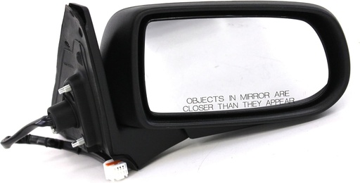 [MA1321130] RT Mirror outside rear view MAZDA PROTEGE 1999-2003: non-heated power remote; w/textured cap; black