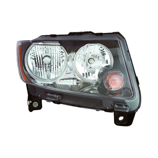 [CH2503246] RT Headlamp JEEP COMPASS 2013-2017  Standard Type w/Black Trim