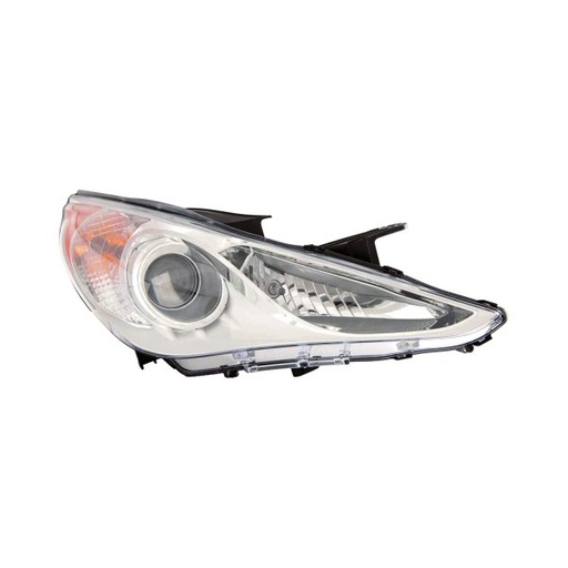 [HY2503159] RT Headlamp assy composite HYUNDAI SONATA 2011-2014 Info: GLS; Halogen; Type 1; White Bezel