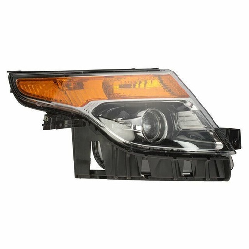 [FO2503315] [FO2503315] RT Headlamp assy composite FORD EXPLORER 2011-2013 Info: Halogen; Chrome Trim/Black Bezel; To 1-20-11