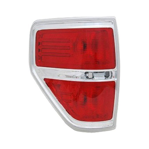 [FO2818143] LT Taillamp lens/housing FORD F-150 2009-2014: Styleside; except FX2; Chrome